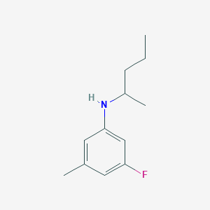 molecular formula C12H18FN B13281818 3-fluoro-5-methyl-N-(pentan-2-yl)aniline 