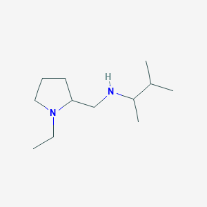 molecular formula C12H26N2 B13281836 [(1-Ethylpyrrolidin-2-YL)methyl](3-methylbutan-2-YL)amine 