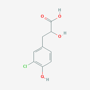molecular formula C9H9ClO4 B13281881 3-(3-Chloro-4-hydroxyphenyl)-2-hydroxypropanoic acid 