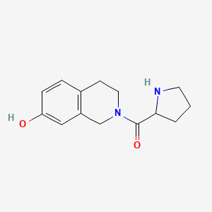 molecular formula C14H18N2O2 B13281882 2-(Pyrrolidine-2-carbonyl)-1,2,3,4-tetrahydroisoquinolin-7-ol 
