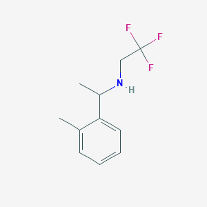 molecular formula C11H14F3N B13281886 [1-(2-Methylphenyl)ethyl](2,2,2-trifluoroethyl)amine 