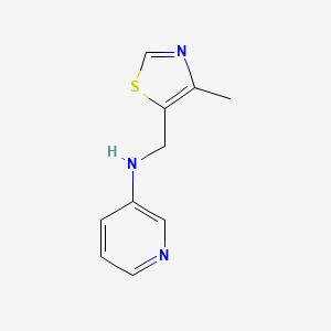 molecular formula C10H11N3S B13281897 N-[(4-methyl-1,3-thiazol-5-yl)methyl]pyridin-3-amine 