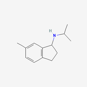molecular formula C13H19N B13281913 6-methyl-N-(propan-2-yl)-2,3-dihydro-1H-inden-1-amine 
