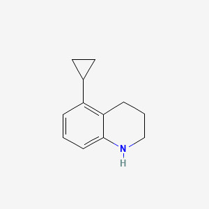 molecular formula C12H15N B13281922 5-Cyclopropyl-1,2,3,4-tetrahydroquinoline 