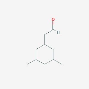molecular formula C10H18O B13281956 2-(3,5-Dimethylcyclohexyl)acetaldehyde 