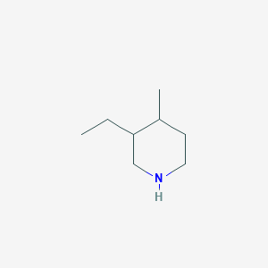molecular formula C8H17N B13281969 3-Ethyl-4-methylpiperidine 