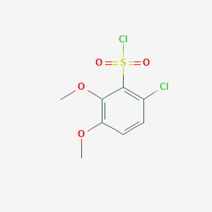 molecular formula C8H8Cl2O4S B13281981 6-Chloro-2,3-dimethoxybenzene-1-sulfonyl chloride 