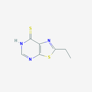 molecular formula C7H7N3S2 B13281982 2-Ethyl-6H,7H-[1,3]thiazolo[5,4-D]pyrimidine-7-thione 