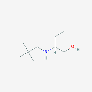 molecular formula C9H21NO B13282021 2-[(2,2-Dimethylpropyl)amino]butan-1-ol 