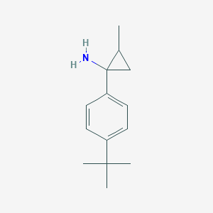 molecular formula C14H21N B13282074 1-(4-tert-Butylphenyl)-2-methylcyclopropan-1-amine 