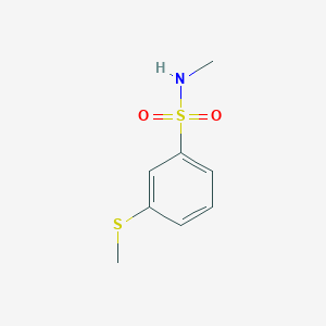molecular formula C8H11NO2S2 B13282077 N-Methyl-3-(methylsulfanyl)benzene-1-sulfonamide 