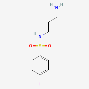 molecular formula C9H13IN2O2S B13282080 N-(3-Aminopropyl)-4-iodobenzene-1-sulfonamide 
