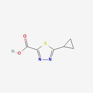 molecular formula C6H6N2O2S B13282082 5-Cyclopropyl-1,3,4-thiadiazole-2-carboxylic acid 