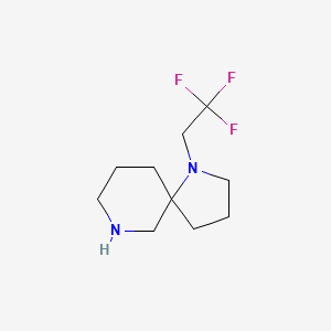 molecular formula C10H17F3N2 B13282102 1-(2,2,2-Trifluoroethyl)-1,7-diazaspiro[4.5]decane 