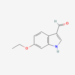 molecular formula C11H11NO2 B13282132 6-Ethoxyindole-3-carboxaldehyde 