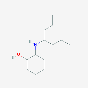 molecular formula C13H27NO B13282155 2-[(Heptan-4-yl)amino]cyclohexan-1-ol 