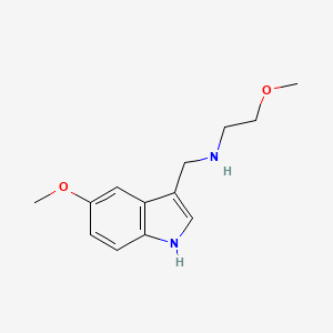 molecular formula C13H18N2O2 B1328218 N-(2-Methoxyethyl)-N-[(5-methoxy-1H-indol-3-yl)-methyl]amine CAS No. 1114597-69-1