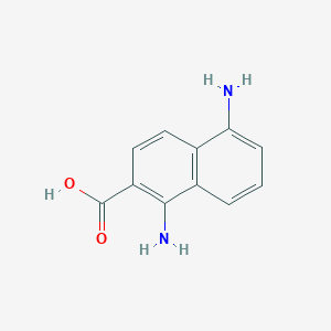 molecular formula C11H10N2O2 B132822 1,5-Diaminonaphthalene-2-carboxylic acid CAS No. 152406-23-0