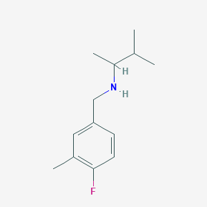 molecular formula C13H20FN B13282212 [(4-Fluoro-3-methylphenyl)methyl](3-methylbutan-2-yl)amine 