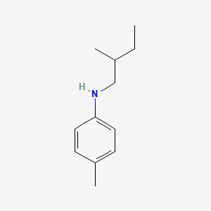 molecular formula C12H19N B13282224 4-methyl-N-(2-methylbutyl)aniline 