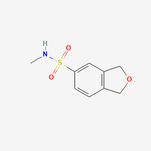 molecular formula C9H11NO3S B13282270 N-Methyl-1,3-dihydro-2-benzofuran-5-sulfonamide 