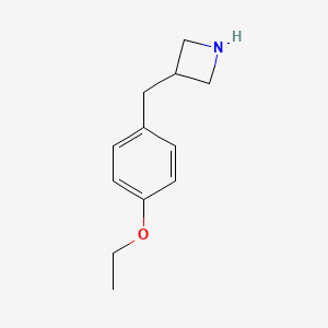 molecular formula C12H17NO B13282299 3-(4-Ethoxybenzyl)azetidine 