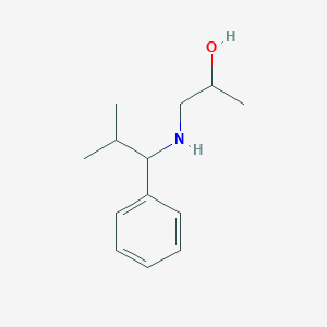 molecular formula C13H21NO B13282320 1-[(2-Methyl-1-phenylpropyl)amino]propan-2-ol 