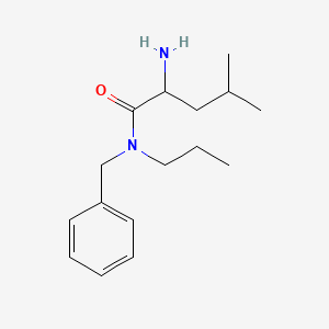molecular formula C16H26N2O B13282327 2-amino-N-benzyl-4-methyl-N-propylpentanamide 