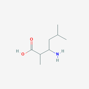 molecular formula C8H17NO2 B13282345 3-Amino-2,5-dimethylhexanoic acid 