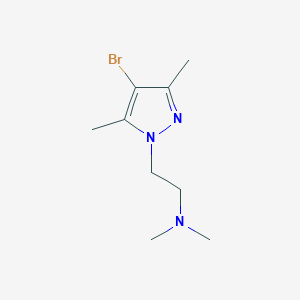 molecular formula C9H16BrN3 B1328245 N-[2-(4-bromo-3,5-dimethyl-1H-pyrazol-1-yl)ethyl]-N,N-dimethylamine CAS No. 1170132-58-7