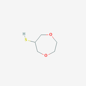 molecular formula C5H10O2S B13282472 1,4-Dioxepane-6-thiol 
