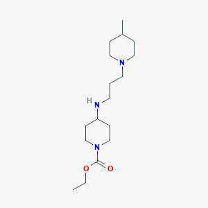 molecular formula C17H33N3O2 B1328250 Ethyl 4-{[3-(4-methylpiperidin-1-YL)propyl]-amino}piperidine-1-carboxylate CAS No. 1119451-19-2