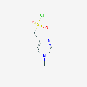 molecular formula C5H7ClN2O2S B13282506 (1-Methyl-1H-imidazol-4-yl)methanesulfonyl chloride 