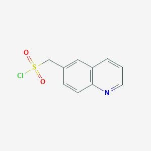 molecular formula C10H8ClNO2S B13282512 Quinolin-6-ylmethanesulfonylchloride 