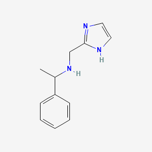 molecular formula C12H15N3 B13282563 (1H-Imidazol-2-ylmethyl)(1-phenylethyl)amine 