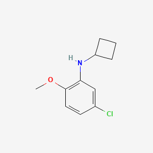 molecular formula C11H14ClNO B13282627 5-chloro-N-cyclobutyl-2-methoxyaniline 
