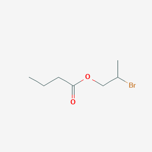 molecular formula C7H13BrO2 B13282652 2-Bromopropyl butanoate 