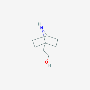 molecular formula C8H15NO B13282672 2-{7-Azabicyclo[2.2.1]heptan-1-yl}ethan-1-ol 