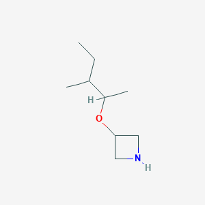 molecular formula C9H19NO B13282681 3-[(3-Methylpentan-2-yl)oxy]azetidine 
