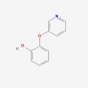 molecular formula C11H9NO2 B13282692 2-(Pyridin-3-yloxy)phenol 