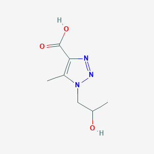 molecular formula C7H11N3O3 B13282706 1-(2-hydroxypropyl)-5-methyl-1H-1,2,3-triazole-4-carboxylic acid 