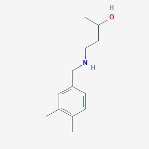 molecular formula C13H21NO B13282723 4-{[(3,4-Dimethylphenyl)methyl]amino}butan-2-ol 