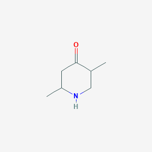 molecular formula C7H13NO B13282744 4-Piperidinone, 2,5-dimethyl- CAS No. 4558-87-6