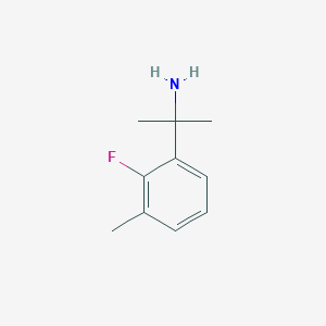 molecular formula C10H14FN B13282761 2-(2-Fluoro-3-methylphenyl)propan-2-amine 