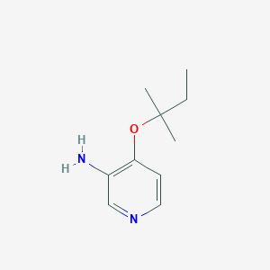 molecular formula C10H16N2O B13282844 4-[(2-Methylbutan-2-YL)oxy]pyridin-3-amine 