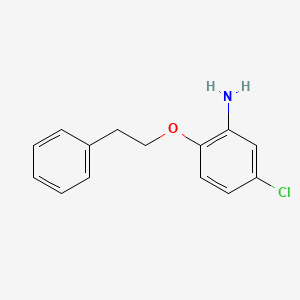 molecular formula C14H14ClNO B1328285 5-Chloro-2-(2-phenylethoxy)aniline CAS No. 648926-16-3