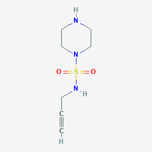 molecular formula C7H13N3O2S B13282872 N-(Prop-2-yn-1-yl)piperazine-1-sulfonamide 