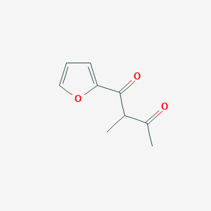 molecular formula C9H10O3 B13282917 1-(Furan-2-yl)-2-methylbutane-1,3-dione 
