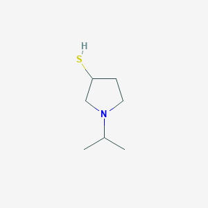 molecular formula C7H15NS B13282957 1-(Propan-2-YL)pyrrolidine-3-thiol 