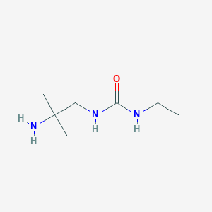 molecular formula C8H19N3O B13282969 3-(2-Amino-2-methylpropyl)-1-(propan-2-yl)urea 
